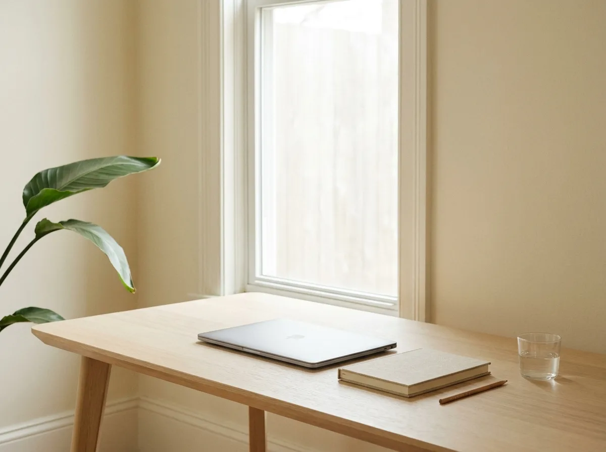 Bright minimal workspace